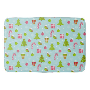 Alfombrilla De Baño Patrón de vacaciones de Navidades curados
