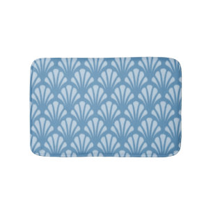 Alfombrilla De Baño Patrón de vieiras azules