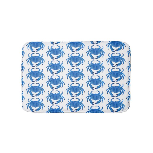 Alfombrilla De Baño Patrón del océano del Cangrejo Azul (Anverso)