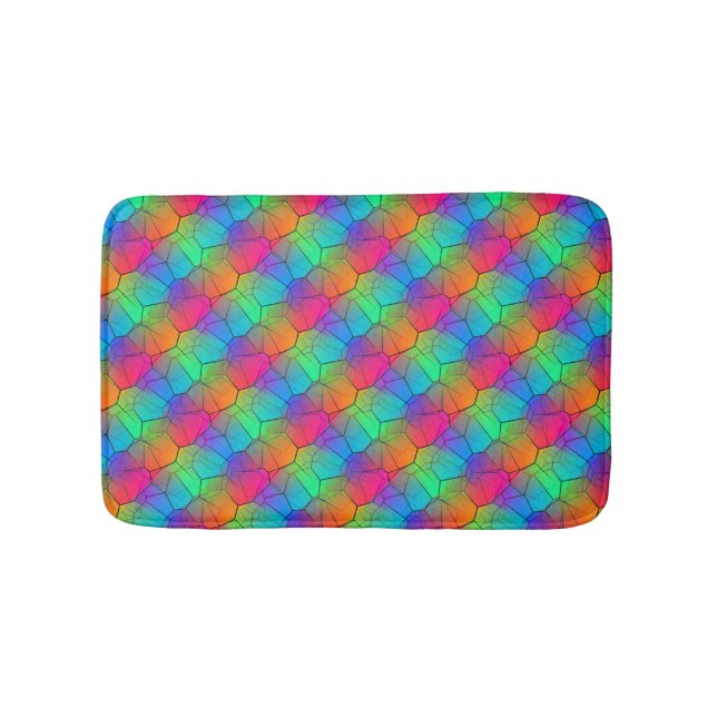 Alfombrilla De Baño Patrón elegante de arcoíris  (Anverso)