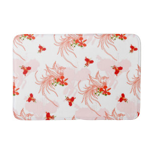 Alfombrilla De Baño Patrón Fénix Bird Y Phoenix Flower Seamless