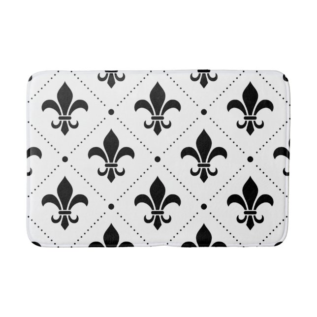 Alfombrilla De Baño Patrón Fleur De Lis (Anverso)