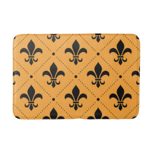 Alfombrilla De Baño Patrón Fleur De Lis