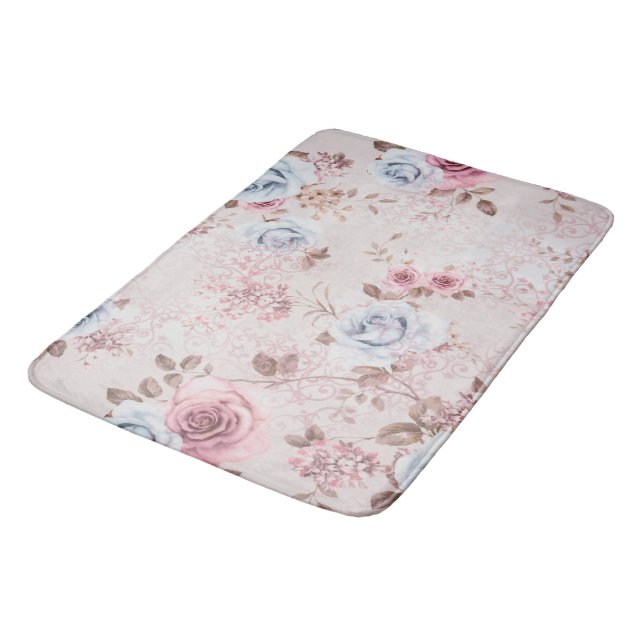 Alfombrilla De Baño Patrón floral (Angular)