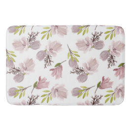 Alfombrilla De Baño Patrón floral de combinación romántica giratoria