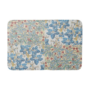 Alfombrilla De Baño Patrón Floral de Geranio Silvestre Art Nouveau Ant