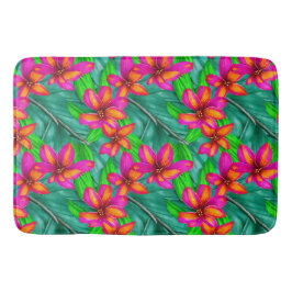 Alfombrilla De Baño Patrón floral del paraíso tropical