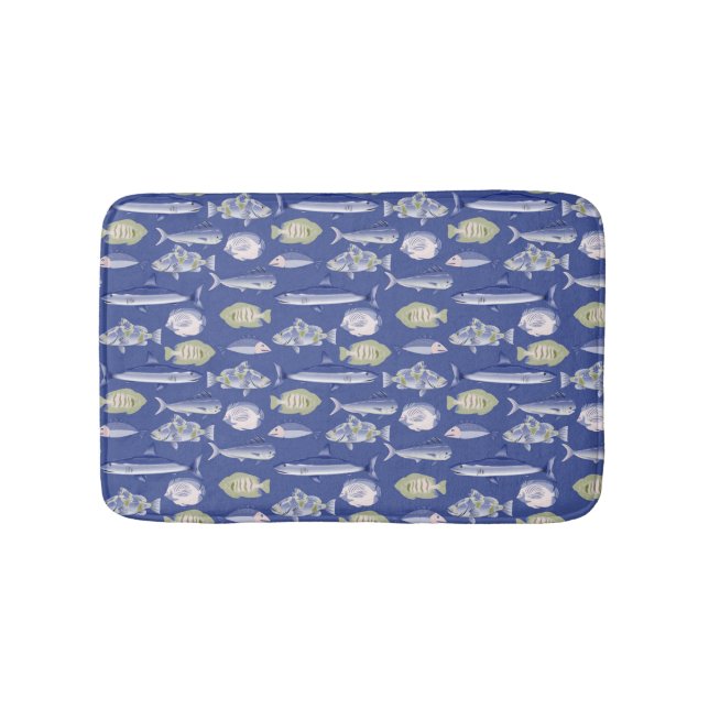 Alfombrilla De Baño Patrón floral único (Anverso)