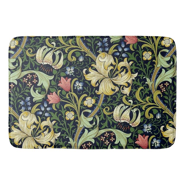 Alfombrilla De Baño Patrón floral William Morris Golden Lily (Anverso)