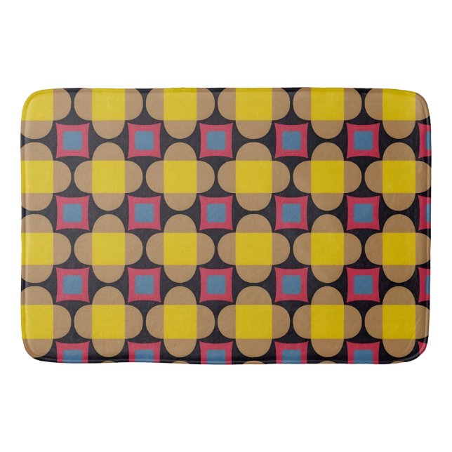 Alfombrilla De Baño Patrón geométrico abstracto (Anverso)