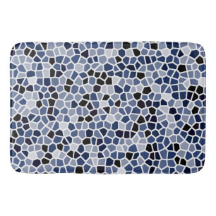 Alfombrilla De Baño Patrón geométrico azul lindo genial