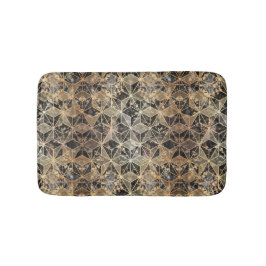 Alfombrilla De Baño Patrón geométrico de mármol y oro