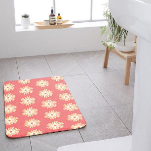 Alfombrilla De Baño patrón geométrico femenino brillante de caleidosco