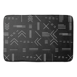 Alfombrilla De Baño Patrón geométrico moderno blanco y negro impresion