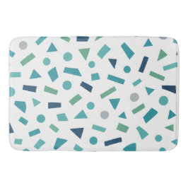 Alfombrilla De Baño Patrón geométrico retro - Diseño de estilo Memphis