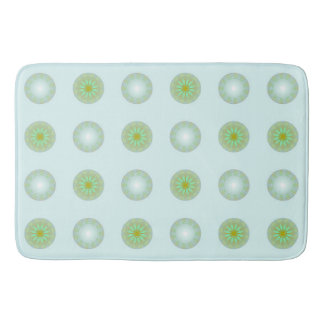 Alfombrilla De Baño Patrón geométrico verde pastel y gris