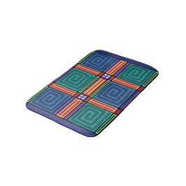 Alfombrilla De Baño Patrón geométrico vibrante