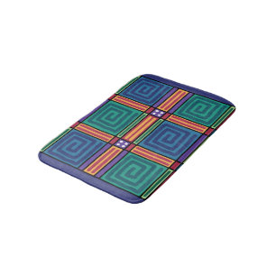 Alfombrilla De Baño Patrón geométrico vibrante