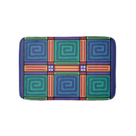 Alfombrilla De Baño Patrón geométrico vibrante