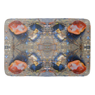 Alfombrilla De Baño Patrón II de hojas y conchas marinas
