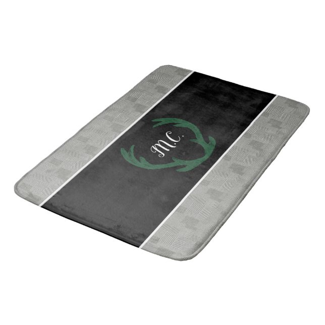 Alfombrilla De Baño Patrón moderno de gallos geométricos personalizado (Angular)