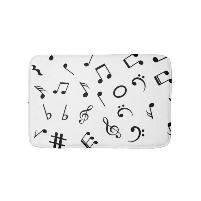 Alfombrilla De Baño Patrón musical (Anverso)