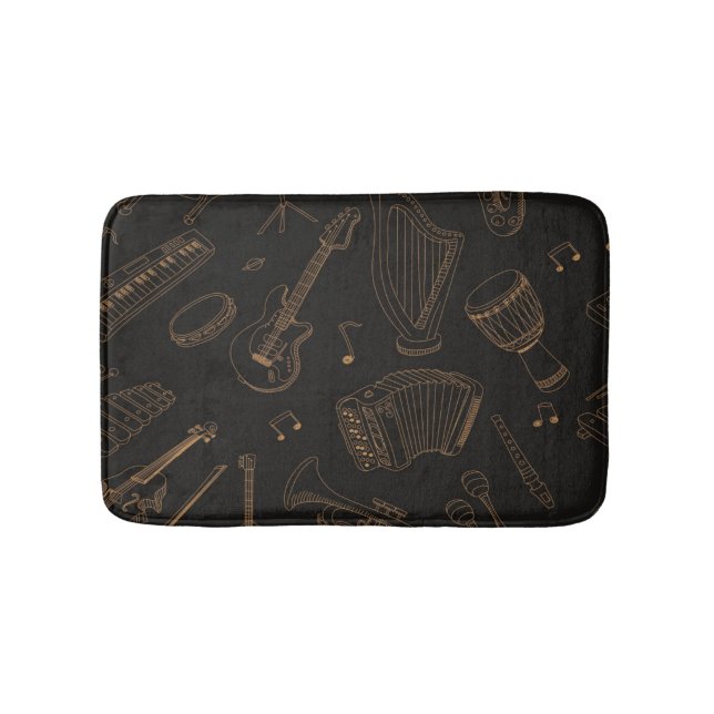 Alfombrilla De Baño Patrón musical (Anverso)