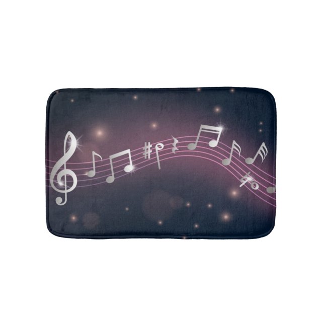Alfombrilla De Baño Patrón musical (Anverso)