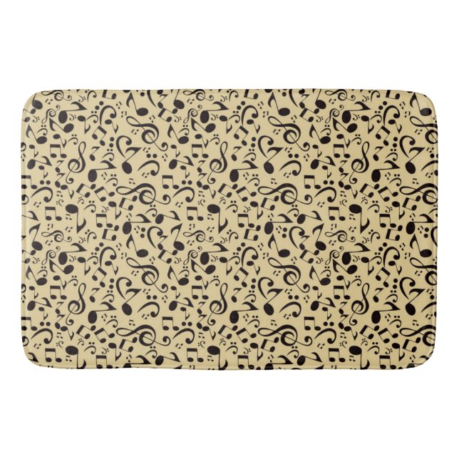 Alfombrilla De Baño Patrón musical (Anverso)