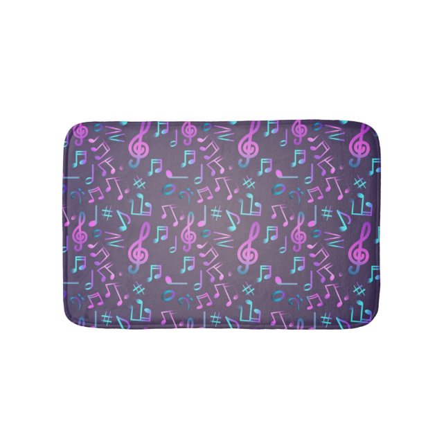 Alfombrilla De Baño Patrón musical (Anverso)