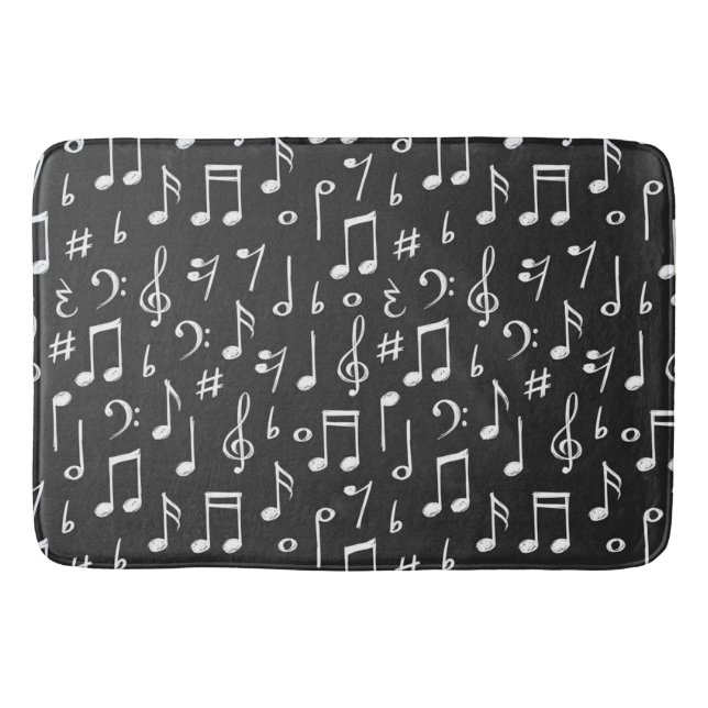 Alfombrilla De Baño Patrón musical (Anverso)