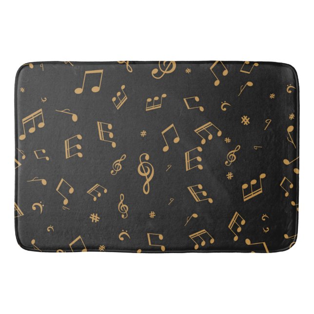 Alfombrilla De Baño Patrón musical (Anverso)