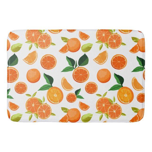 Alfombrilla De Baño patrón naranja grande (Anverso)