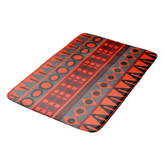 Alfombrilla De Baño Patrón nativo azteca (Angular)
