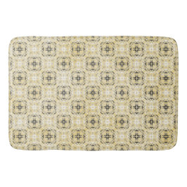 Alfombrilla De Baño Patrón negro, blanco y amarillo contrastado