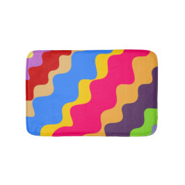 Alfombrilla De Baño patrón ondulado retro