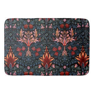 Alfombrilla De Baño Patrón oscuro de William Morris Snakeshead