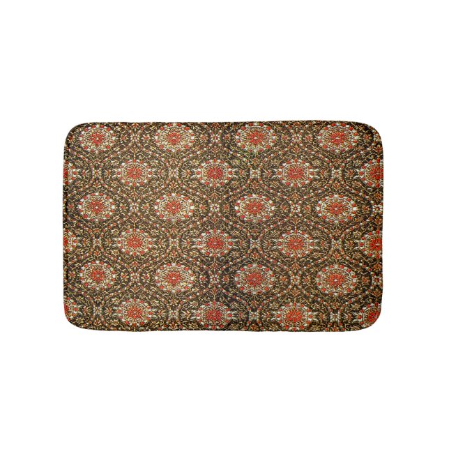Alfombrilla De Baño Patrón Persa Turco Oriental Antiguo (Anverso)