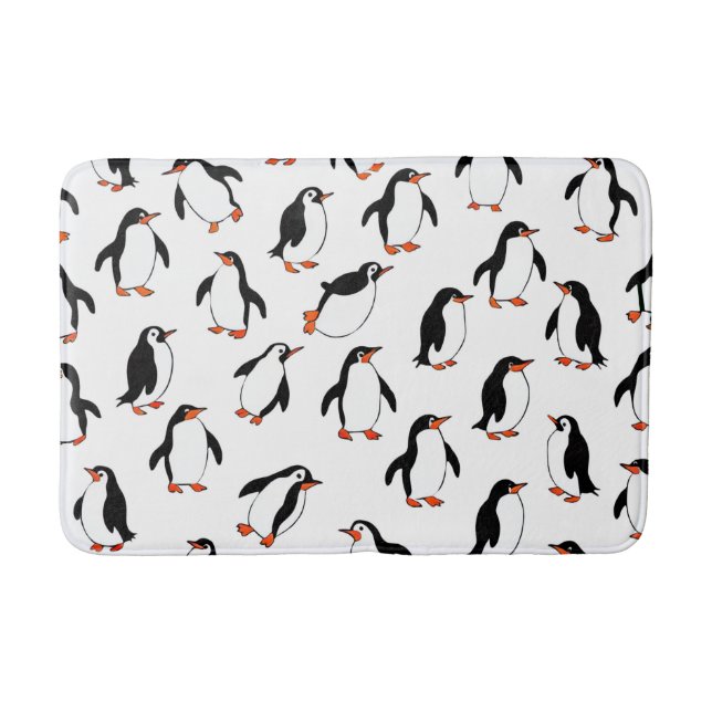 Alfombrilla De Baño Patrón pingüino (Anverso)