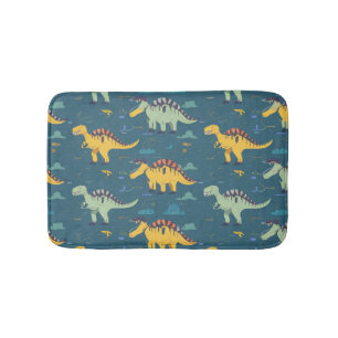 Alfombrilla De Baño Patrón prehistórico de dinosar jurásico