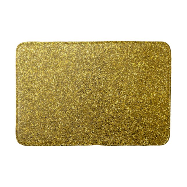 Alfombrilla De Baño Patrón Purpurina dorado (Anverso)