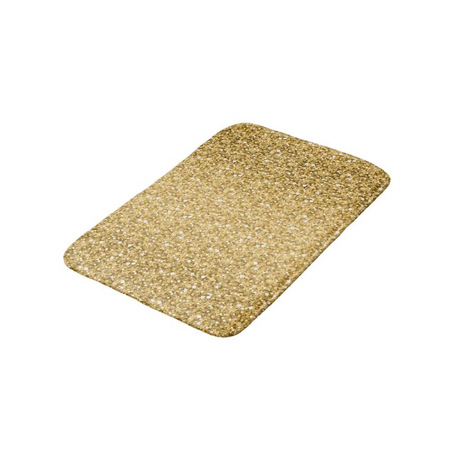 Alfombrilla De Baño Patrón Purpurina dorado (Angular)
