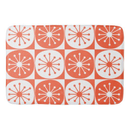 Alfombrilla De Baño Patrón retro de puntos atómicos modernista de medi
