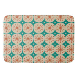 Alfombrilla De Baño Patrón Retro de Puntos Atómicos Modernos de Mitad 