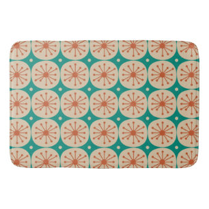 Alfombrilla De Baño Patrón Retro de Puntos Atómicos Modernos de Mitad 