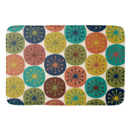 Alfombrilla De Baño Patrón Retro de Puntos Atómicos Modernos de Mitad 
