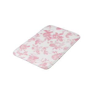 Alfombrilla De Baño Patrón Rosa de lujo