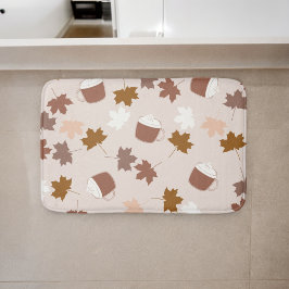 Alfombrilla De Baño Patrón rústico de calabaza botánica Spice Maple Le