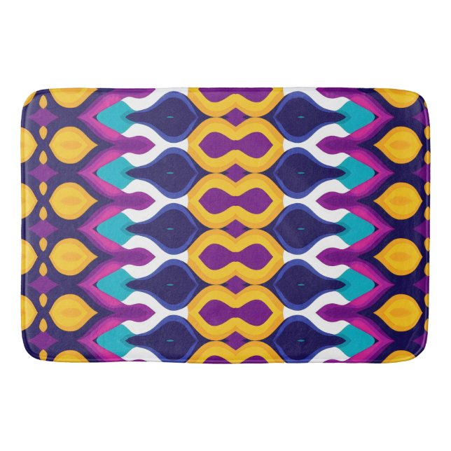 Alfombrilla De Baño Patrón simétrico funky (Anverso)