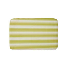 Alfombrilla De Baño Patrón simple a rayas chartreuse y crema